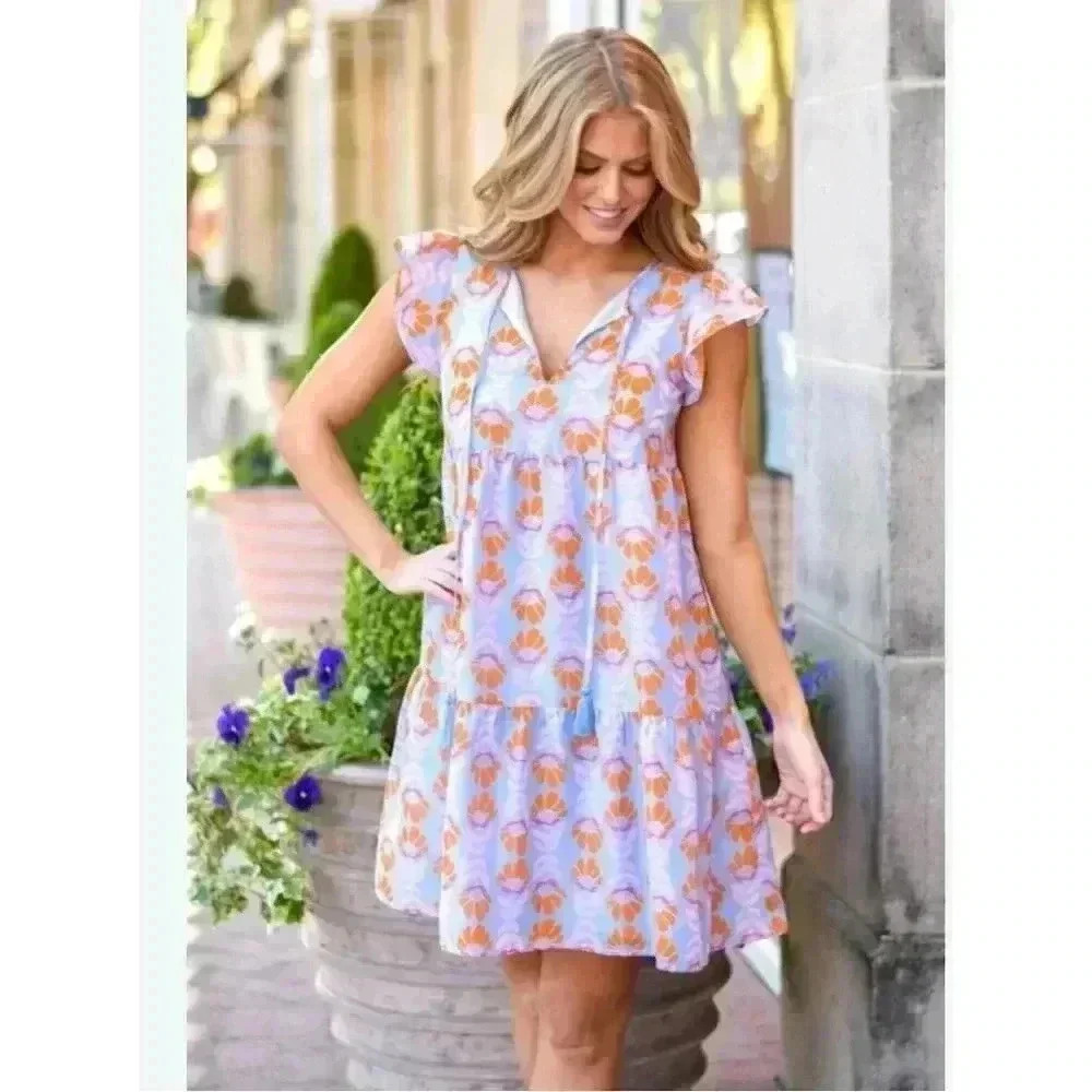 J. Marie Cecilia Tiered Ruffle Dress, Smoll Size